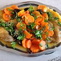 recette Suprêmes de pintade aux carottes et aux pruneaux