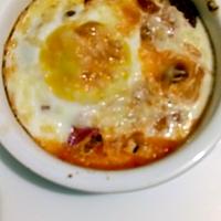 recette oeufs cocotte sur lit de tomate chorizo