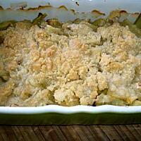 recette Crumble à la rhubarbe et à la pomme