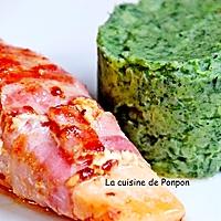 recette Pavé de saumon garni de fines tranches de lard