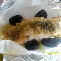 recette Papillote de saumon aux pruneaux et moutarde