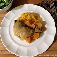 recette Poulet aux pommes et aux patates douces