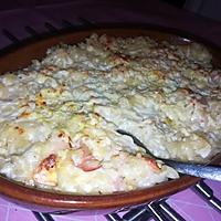 recette Gratin d'avoine au chèvre et au bacon