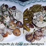 recette BLANQUETTE DE DINDE AUX CHATAIGNES
