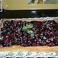 recette tarte aux fruits rouges et à la créme de noisette