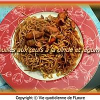 recette Nouilles aux œufs à la dinde et légumes