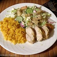 recette Poulet tendre sur salade craquante +