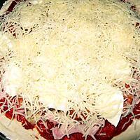 recette pizza lardon, champignon, chorizzo