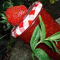 recette Confiture fraise & framboise aromatisée à la menthe en MAP