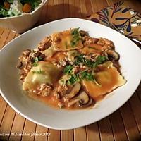 recette Raviolis au fromage, sauce express aux palourdes