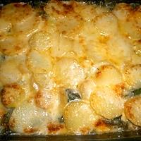 recette Gratin de merlu aux pommes de terre et aux épinard