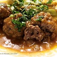 recette Boulettes de veau à l’indienne (bis) +