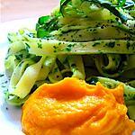 recette Tagliatelle fraîche à l'ail des ours et sauce onctueuse à la carotte