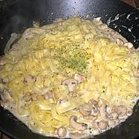 recette Fettucine aux champignons