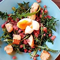 recette Salade de dents de lion, vinaigrette au sirop d'érable