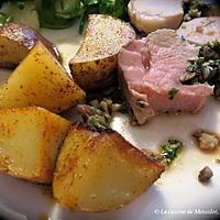 recette Filet de porc farci au  beurre de champignons + bis