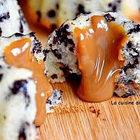 recette Financier aux vermicelles de chocolat et coeur à la confiture de lait