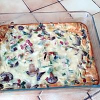 recette Quiche sans pâte poireaux, jambon, champignons