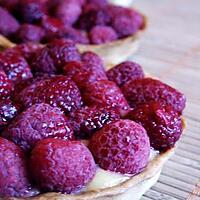 recette Tartelettes au lemon curd & framboises