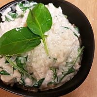 recette Risotto chèvre frais et pousses d'épinards