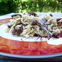 recette Risotto aux girolles et raisins blonds