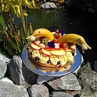 recette Gâteau deux  dauphins qui fait rêver  aux fruits frais   ......