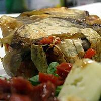 recette Charlottes d'aubergines et petite salade