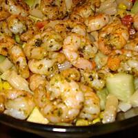 recette Salade de crevettes et concombre