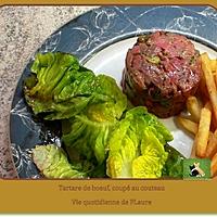 recette Tartare de bœuf, coupé au couteau, relevé