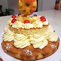 recette Gâteau  de l'amitié Jacqueline & Yves  au cocktail de fruits & pommes