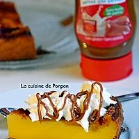 recette Far au jus de clémentine garni de chantilly et confiture de lait