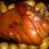 recette Jarret de porc laqué au miel aux rattes