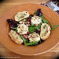 recette Chèvre chaud sur salade de poire +