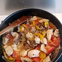 recette Poulet citronné au poivron et champignon