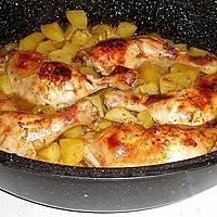 recette CUISSE DE POULET ET SES POMMES DE TERRE AU FOUR