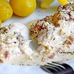 recette Filet de cabillaud cuit à basse température servi avec une sauce aux crevettes grises