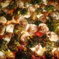 recette Pizza au brocoli et à la saucisse