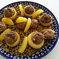 recette TAJINE DE KEFTA AUX PETITS POIS ET ARTICHAUTS