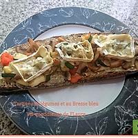 recette Tartines aux légumes et Bresse bleu