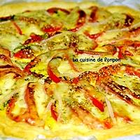 recette Tarte aux poivrons rouges, moutarde curcuma et romarin