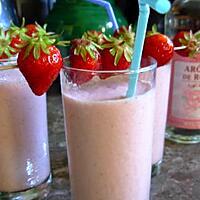 recette Milk shake à la fraise, saveur de rose.