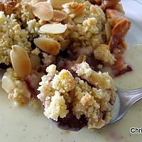 recette Crumble pommes-quetsches et amandes