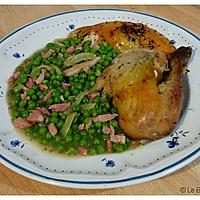 recette Pintade aux petits pois