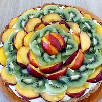 recette tarte mascarpone peche kiwi