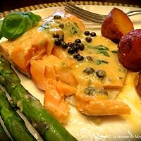 recette Filets de truite, sauce crémeuse câpres et citron