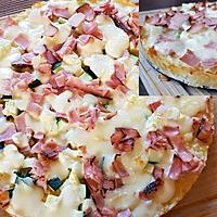 recette Crostada de riz jambon courgette scarmoza