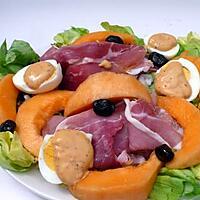 recette SALADE JAMBON ITALIEN ET MELON