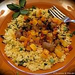 recette Poêlée de merguez à la bière, couscous aux pistaches +