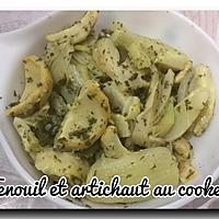 recette SALADE FENOUILS ET FONDS D'ARTICHAUTS AU COOKEO