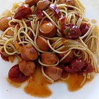 recette spaghetti aux knacki fumé